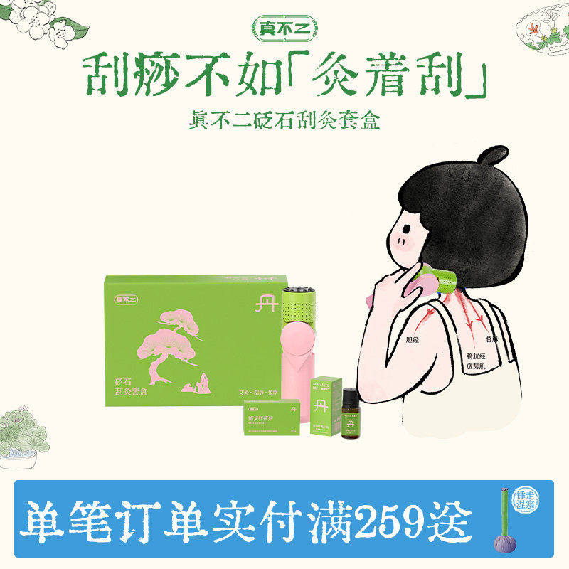 真不二砭石艾灸仪艾灸盒随身艾灸棒家用小型刮痧随身便携