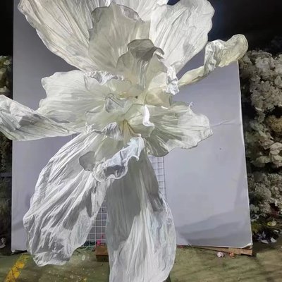 手工diy铁丝巨型纸艺花塑形婚礼纸花装置真丝花瓣制作定型16/18号