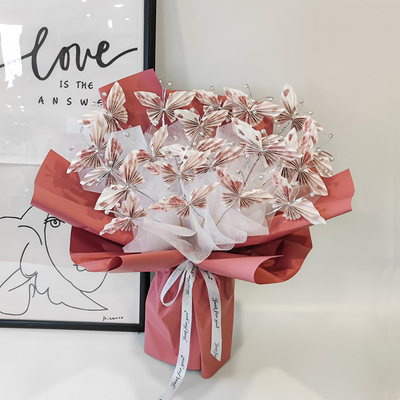 diy蝴蝶手工钞票花束情人节钞票