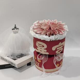 现金钞票手工花束有钱花diy材料包装半成品花壳女生日礼物情人节