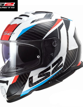 LS2头盔摩托车防雾全盔男女双镜片机车跑盔蓝牙3C四季通用FF800