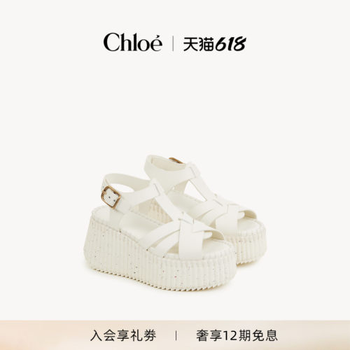 Chloe蔻依NAMA坡跟凉鞋