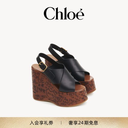 Chloe蔻依MAXIME坡跟凉鞋