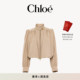 礼物 Chloe蔻依 26春季 新款 棉帆布收裥梨形夹克