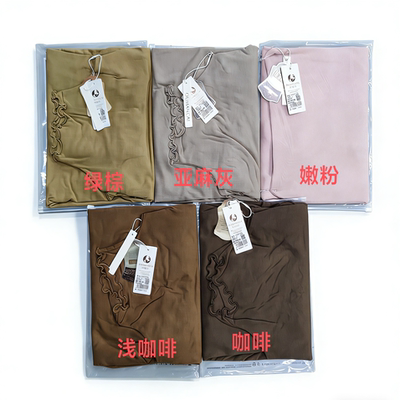 25010/36135#木耳边半高领打底上衣