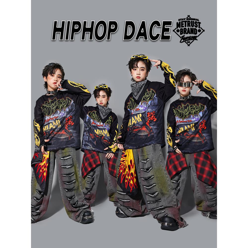 儿童嘻哈街舞演出服上衣男
