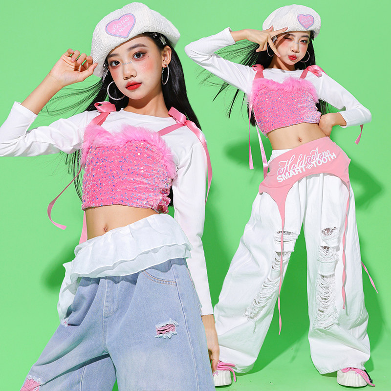 女童jaz爵士舞演出服多巴