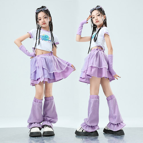 女童爵士舞服装夏季表演服