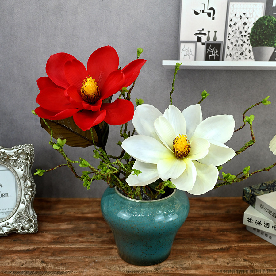 玉兰花仿真兰花室内家居装饰摆件高档PU手感单支插花电视柜落地花,家居饰品,仿真花/假花,淘宝优惠券,粉丝福利购,淘宝优惠卷