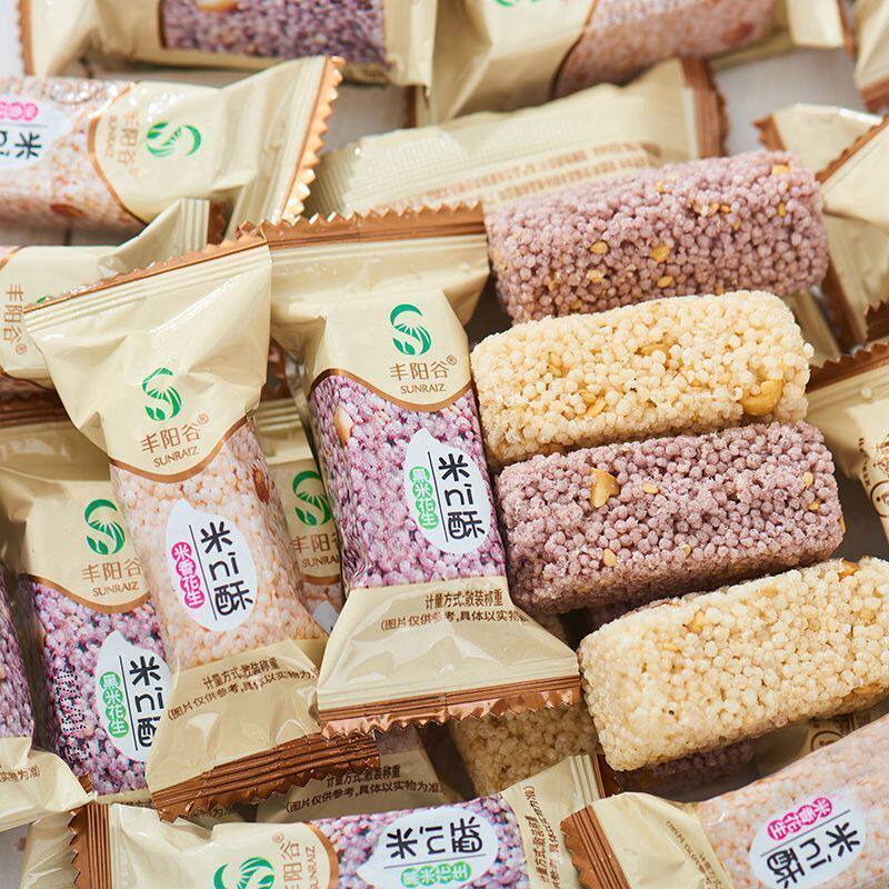 丰阳谷米ni酥花生酥休闲零食香酥米花糖老式传统糕点零食休闲批发