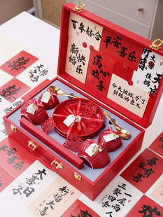 采购产品新娘的结婚礼物，嫁妆碗，筷子和餐具，的朋友和新婚夫妇