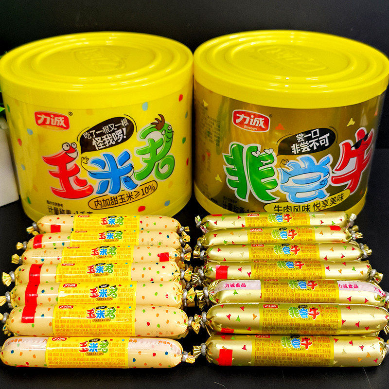 力诚鳕鱼肠三文鱼棒玉米君非常牛散装即食香肠儿童宝宝零食多口味