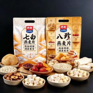 西麦八珍燕麦片袋装450g冲饮麦片陈皮山药送长辈营养早餐代餐