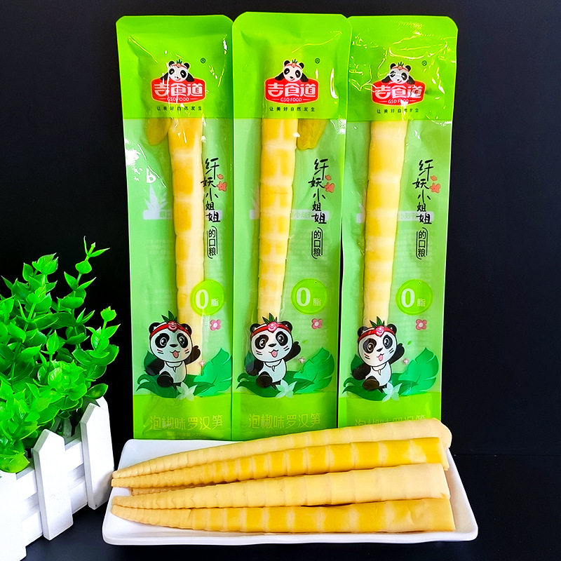 吉食道泡椒味罗汉笋开袋即食笋条笋尖竹笋小包装休闲办公网红零食图片