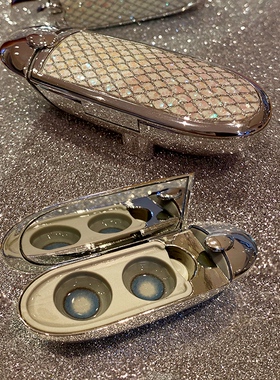 安瞳隐形眼镜盒免拧盖防漏美瞳盒子可爱高级感便携简约收纳伴侣盒