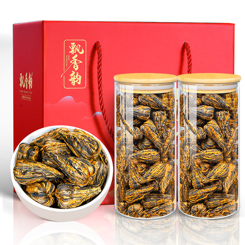 玻璃罐礼盒装-特级滇红宝塔500g
