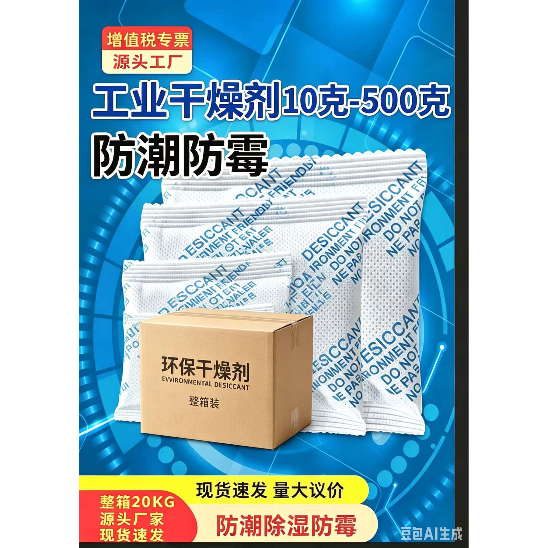 工业用防潮防霉除湿干燥剂