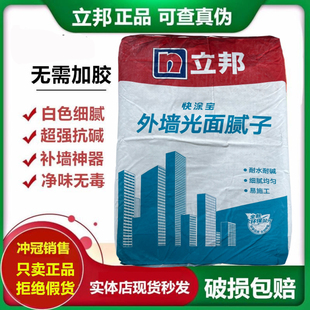 立邦外墙光面腻子粉防水防霉抗碱腻子粉墙面裂缝修补找平腻子白色