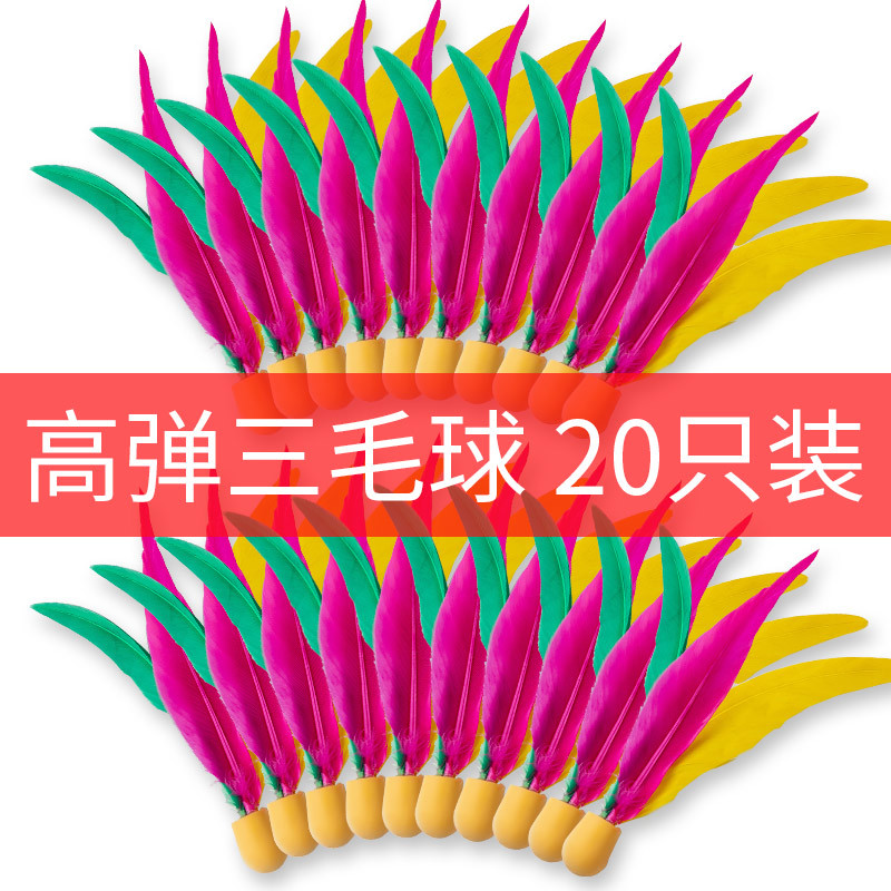 板羽球套装毽子球健身三毛球乒