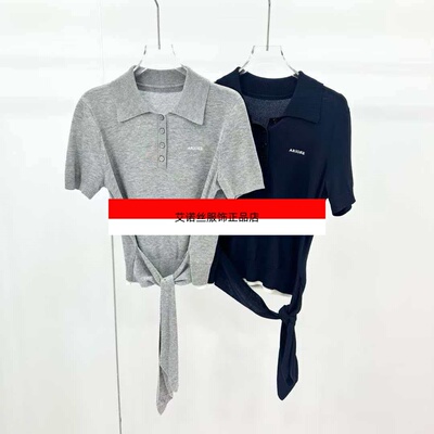 艾诺丝服饰正品女装2026新款春季针织衫女polo领BR802189/802266