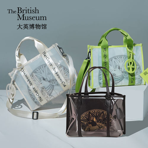 大英博物馆盖亚·安德森猫透明斜挎包果冻包托特包生日礼物礼品