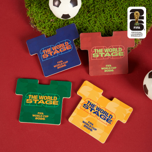 FIFA2026世界杯球衣款软木杯垫套组桌面隔热垫足球迷纪念周边创意