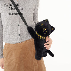 大英博物馆安德森猫趴趴猫可爱毛绒手机斜挎包女生