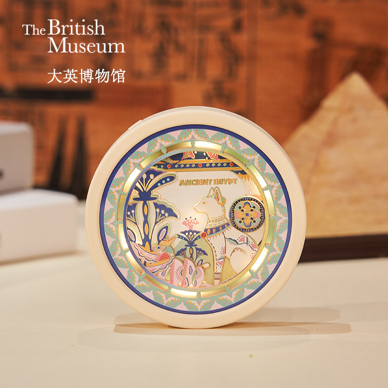 大英博物馆盖亚安德森猫系列埃及图腾纸雕分层冰箱贴氛围小夜灯
