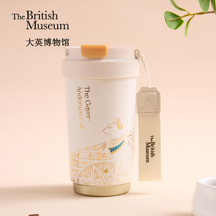 大英博物馆盖亚·安德森猫系列便携显温咖啡保温杯-白金款