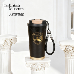 大英博物馆古希腊系列飞马黑金咖啡保温杯便携随行杯生日礼物男生