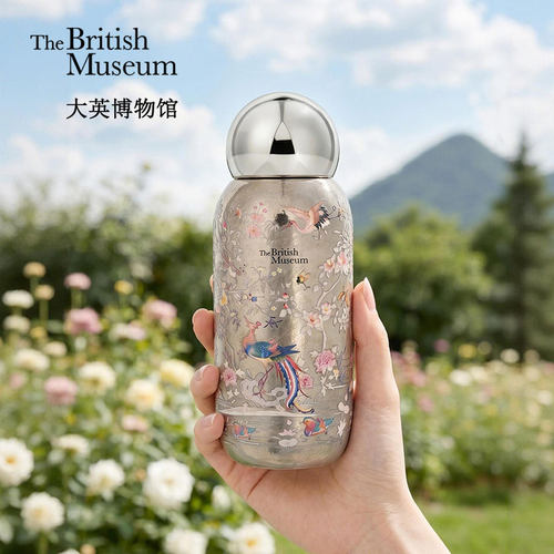 大英博物馆凤灵彩韵钛便携保温杯