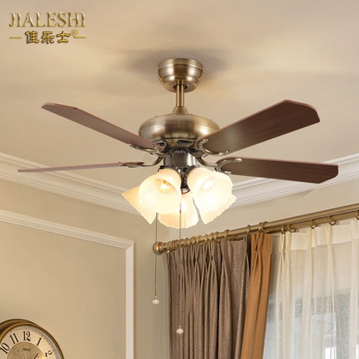 美式风扇吊扇灯欧式复古餐厅吊顶