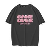 game T恤男女打底半袖 over 游戏结束游戏王周边文字字母短袖