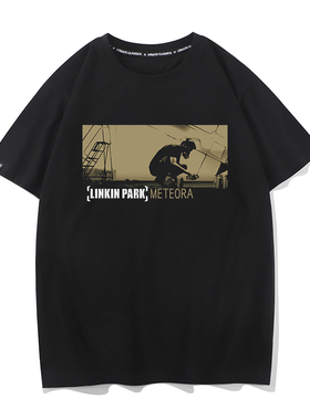 Linkin Park林肯公园Meteora专辑短袖t恤摇滚乐队vintage美式