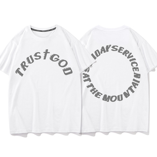 侃爷LISA同款KANYE CPFM高街T恤男夏季宽松短袖休闲半袖衣服