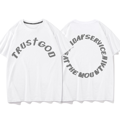 侃爷LISA同款KANYE CPFM高街T恤男夏季宽松短袖休闲半袖衣服