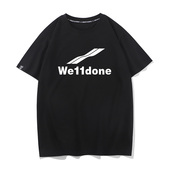 welldone衣服we11done夏季 T恤男 短袖 宽松男女情侣装 白色半袖