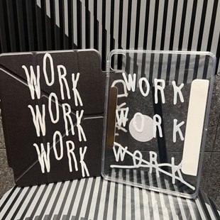 防磕防折弯可拆卸Y折小众简约英文平板电脑保护套适用苹果iPad Case保护壳M5 2025款Pro13/11 Air7 m4 A17