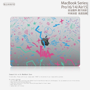 卡通小众女生金克斯简约战争学院笔记本电脑保护壳适用苹果Macbook Case原版涂层M4 Air13/15 M3/M2 Pro14