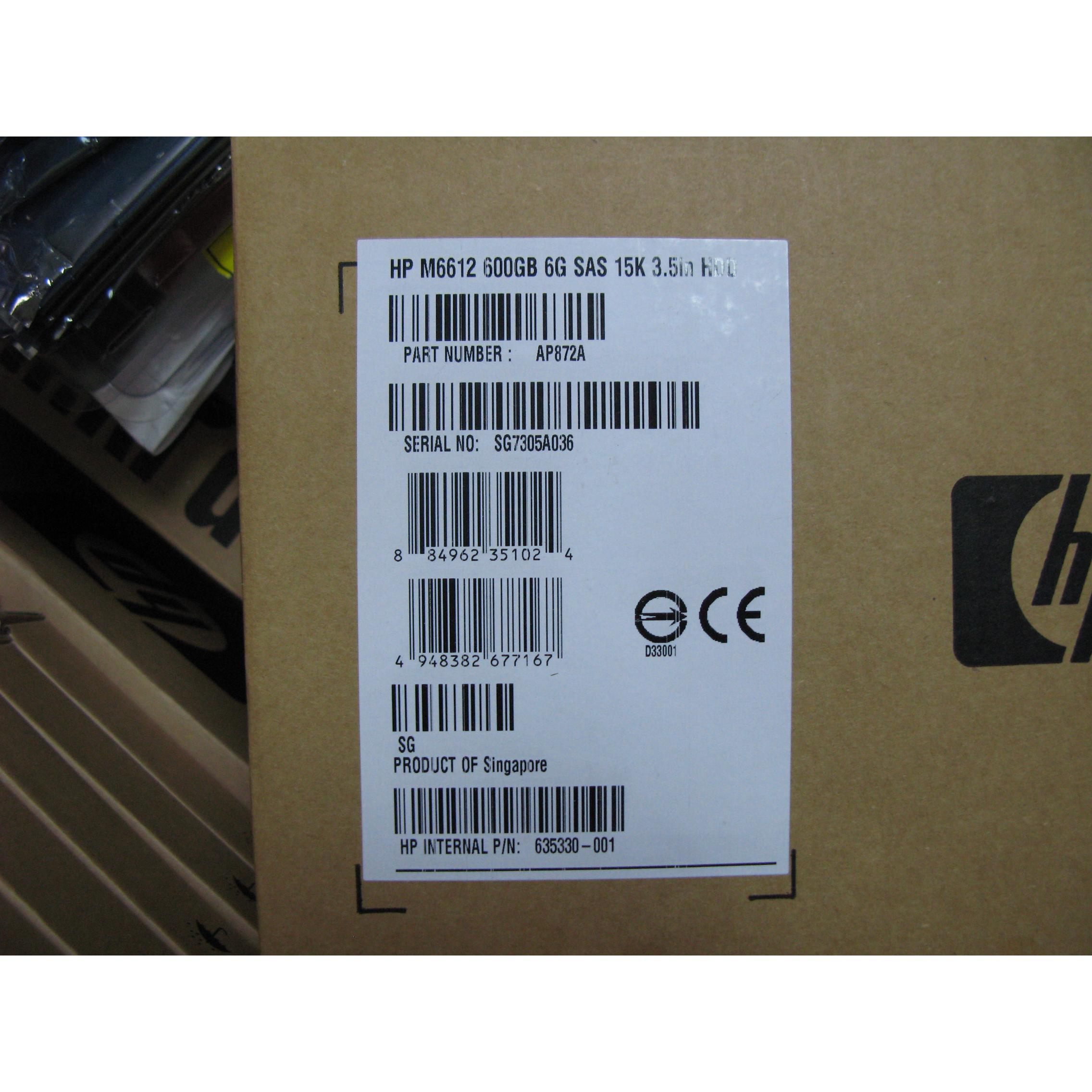 HP/惠普 AP872A 583718-001 600GB 15K M6612 SAS  服务器硬盘