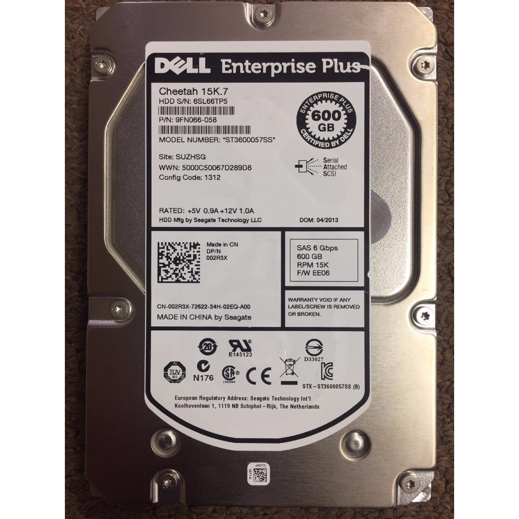 Dell 600G 15K SAS 3.5 002R3X 02R3X EQ 存储硬盘 ST3600057SS