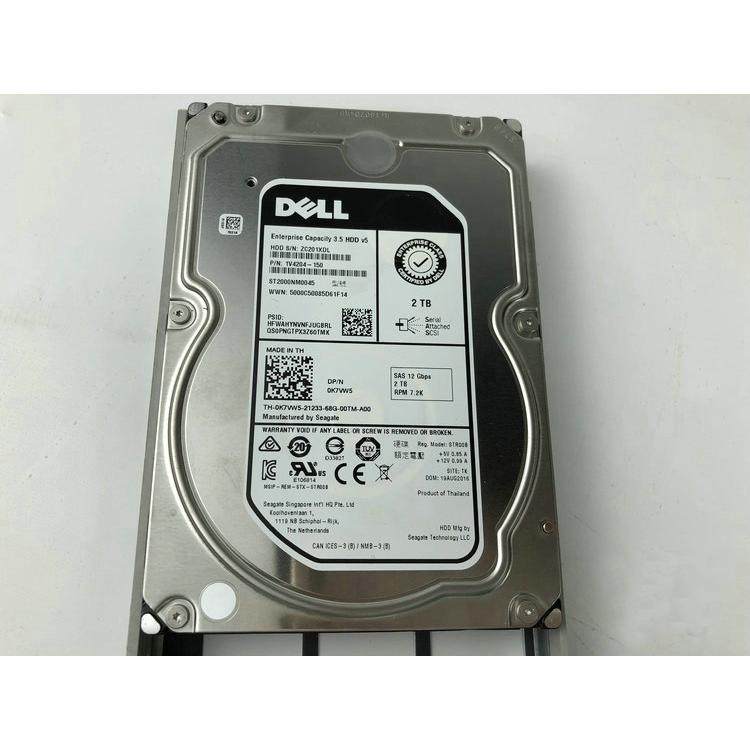 DELL戴尔0K7VW5 ST2000NM0045 2T 3.5 7.2K SAS 12Gb服务器硬盘