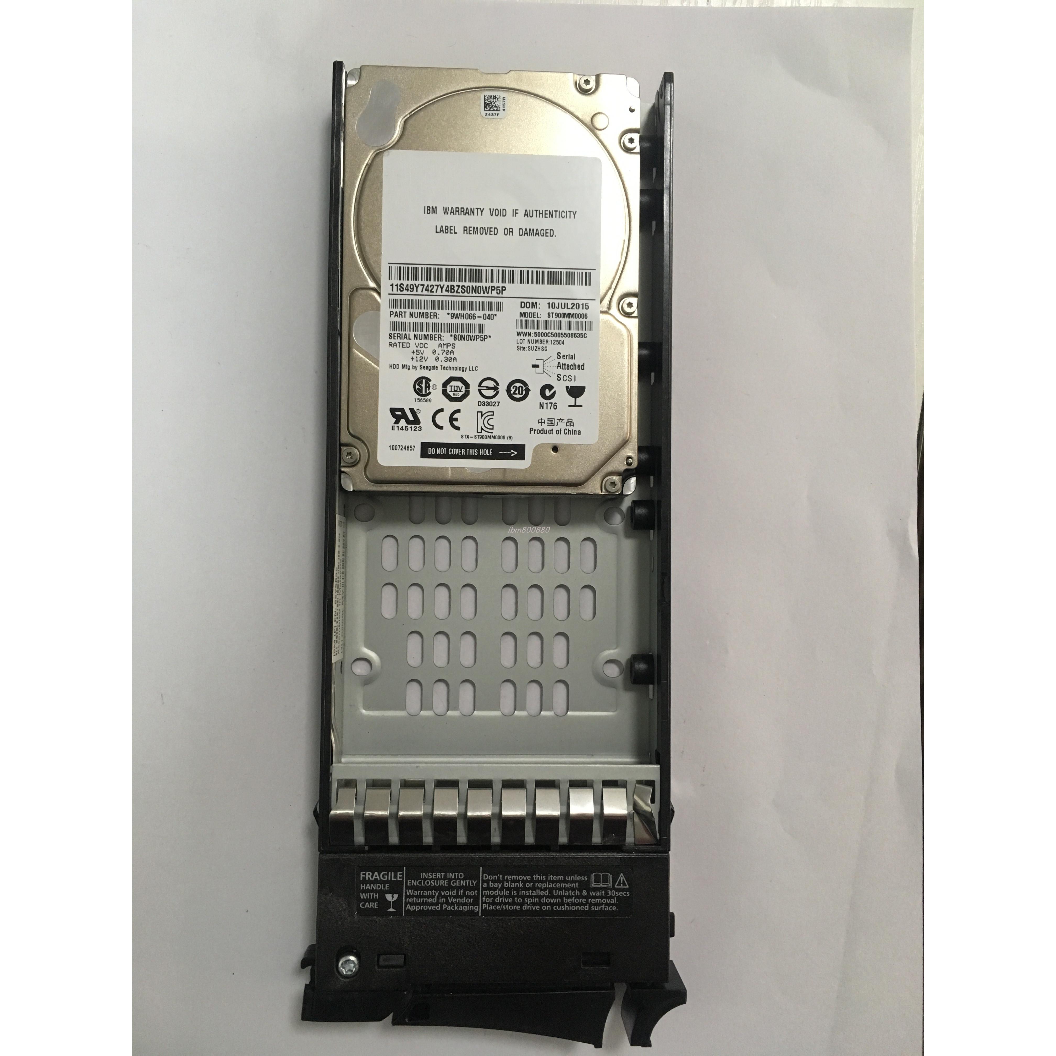 拆机IBM 00Y2684 00L4568 900G 10K 2.5 寸SAS V7000存储硬盘