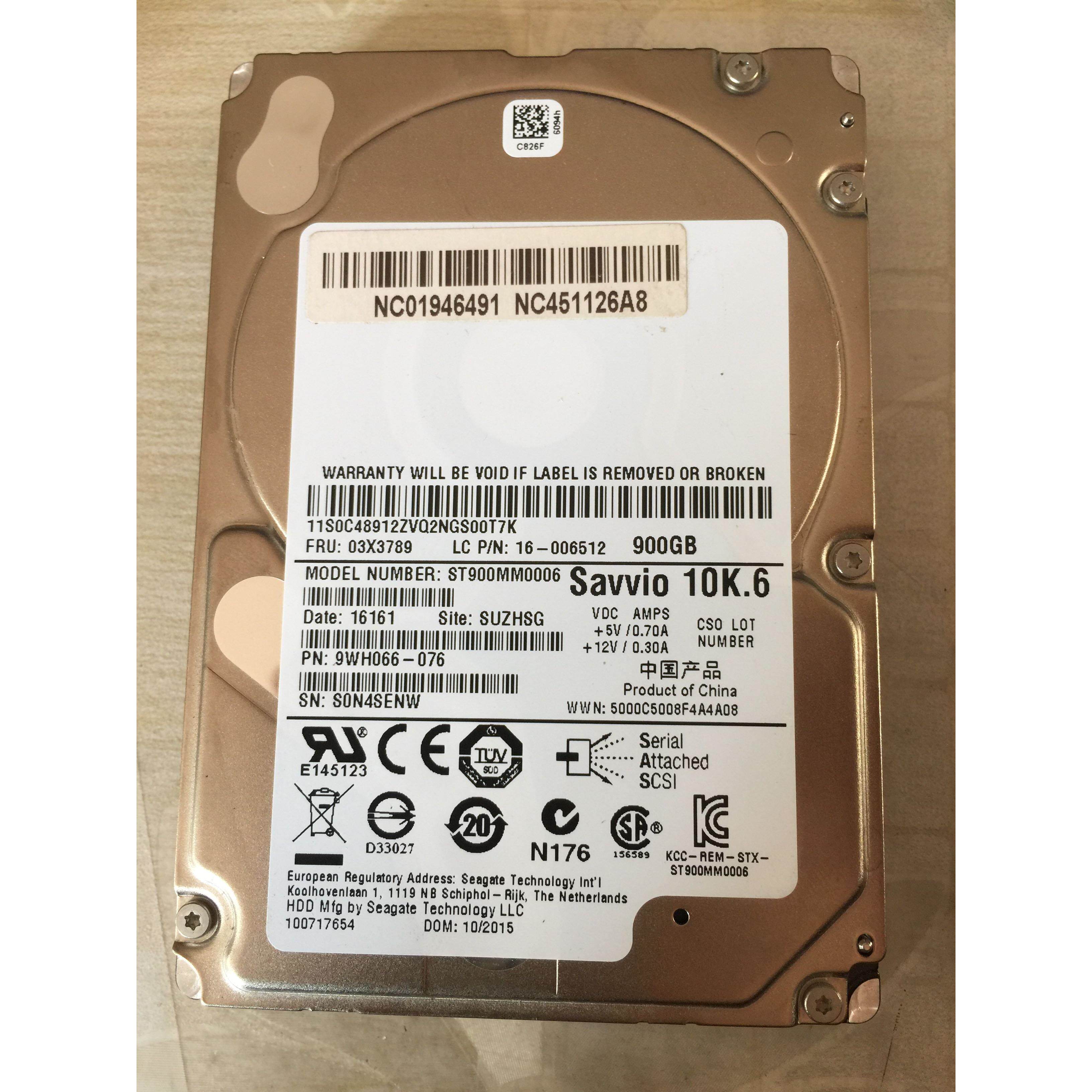 联想 RD640 RD540服务器硬盘 900G 10K 2.5 SAS 03x3789 03T7739