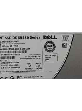 DELL Intel S3520 480G SATA SSD 2.5 SSDSC2BB480G7R 064TMJ固态