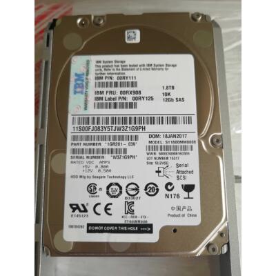 IBM 00RX908 00RY111 1.8T 12G SAS 10K 2.5 V7000 存储硬盘