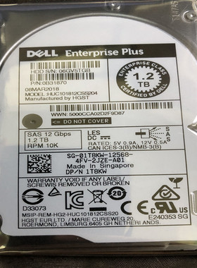 DELL EQ SC3020 SC4020 01T8KW 1.2T 10K SAS 2.5 康贝 存储硬盘