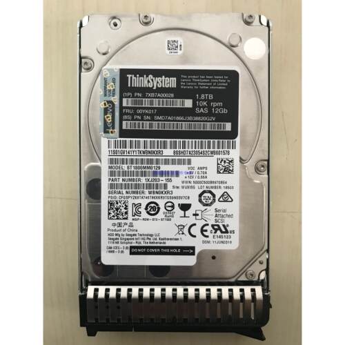 联想 SR550 SR650 硬盘 00YK017 7XB7A00028 1.8TB 2.5 12G SAS