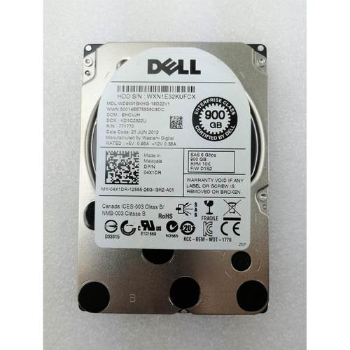 DELL 04X1DR WD9001BKHG 服务器硬盘 900G 10K SAS 2.5寸