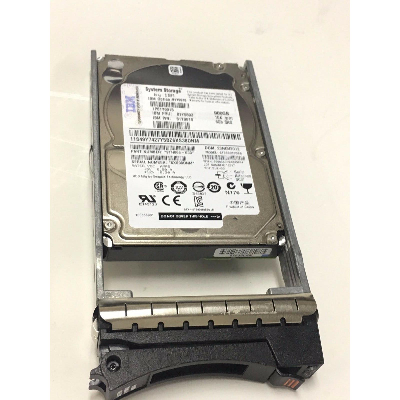 IBM 900G SAS 6Gb 10K 硬盘 00W1240 ST900MM0006 00W1240 W1240